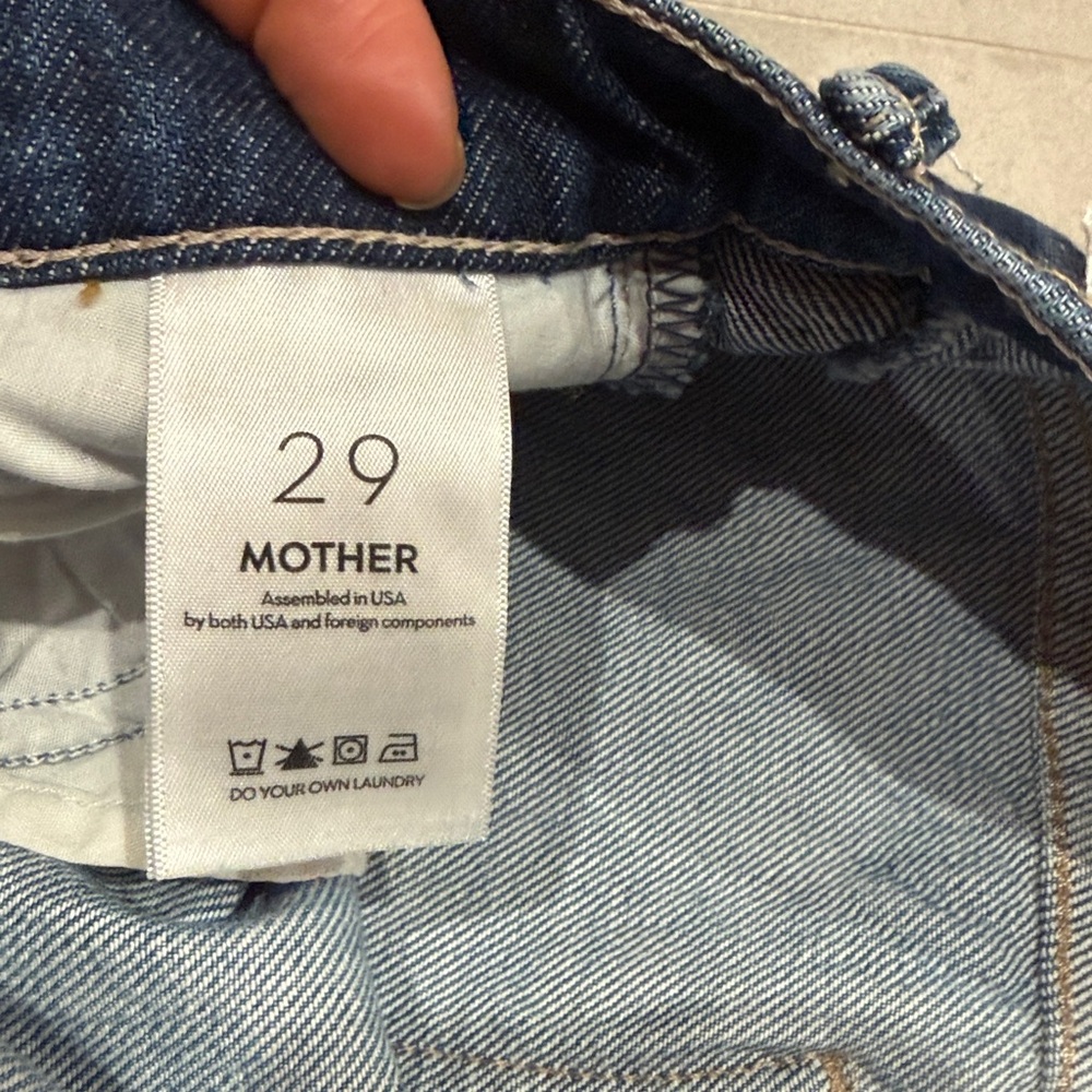 MOTHER The Flagpole Raw Hem Denim Maxi Skirt 100% Cotton - Picture 11 of 14